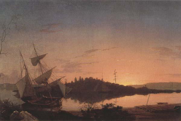Frederic E.Church Twilight on the Kennebec Germany oil painting art